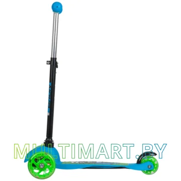 Самокат Novatrack Disco-Kids Print 120H.DISCOKIDS.SGBL20 (зеленый/синий, 2020) картинка 3